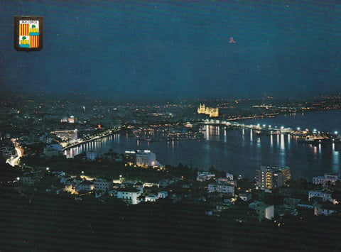 POSTAL B9216: MALLORCA: PALMA. VISTA NOCTURNA