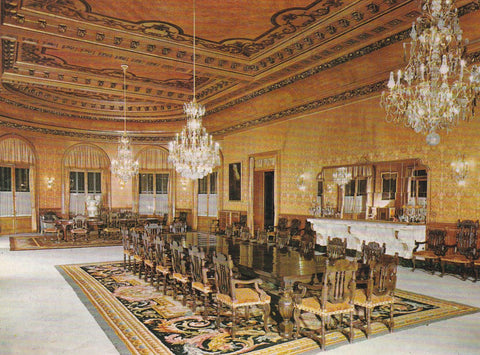 POSTAL B9235: BARCELONA: PALACIO DE PEDRALBES. COMEDOR  GALA