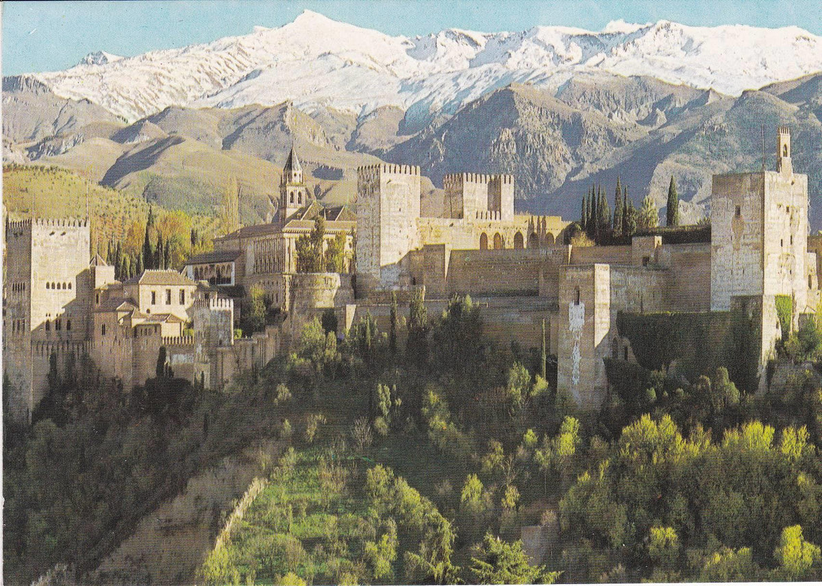 POSTAL B9261: GRANADA: LA ALHAMBRA VISTA AEREA