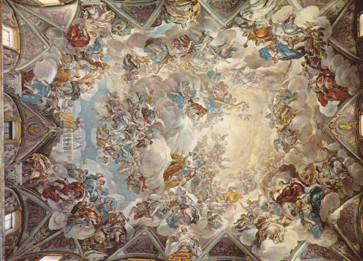 POSTAL B9271: EL ESCORIAL: LUCAS GIORDANO. TECHO ESCALERA