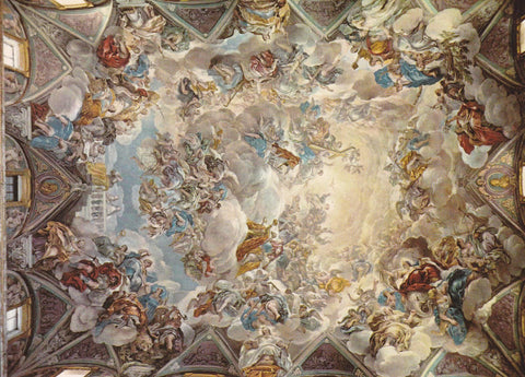 POSTAL B9271: EL ESCORIAL: LUCAS GIORDANO. TECHO ESCALERA