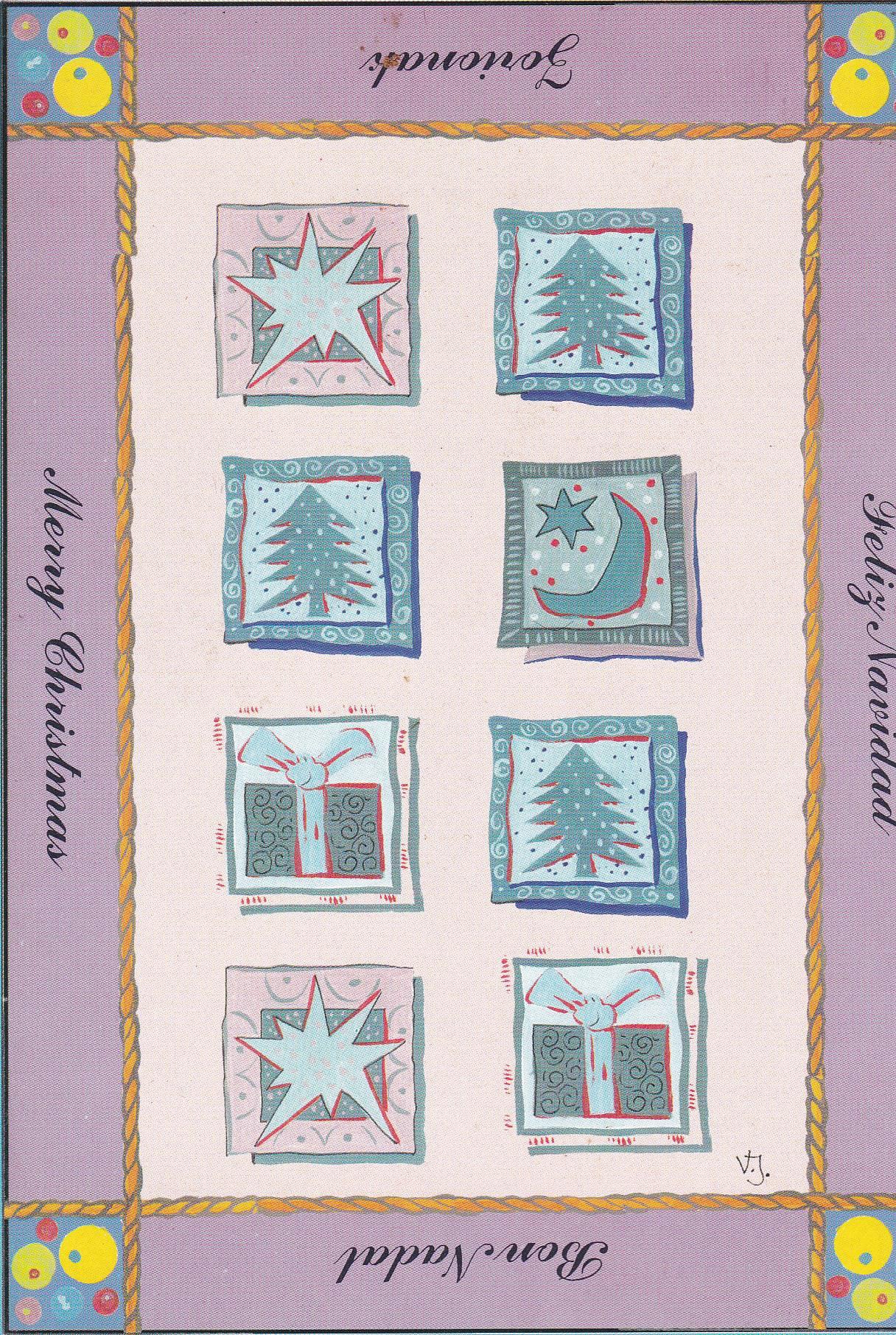 POSTAL B9335: POSTAL NAVIDEÑA MANOS MUNDI