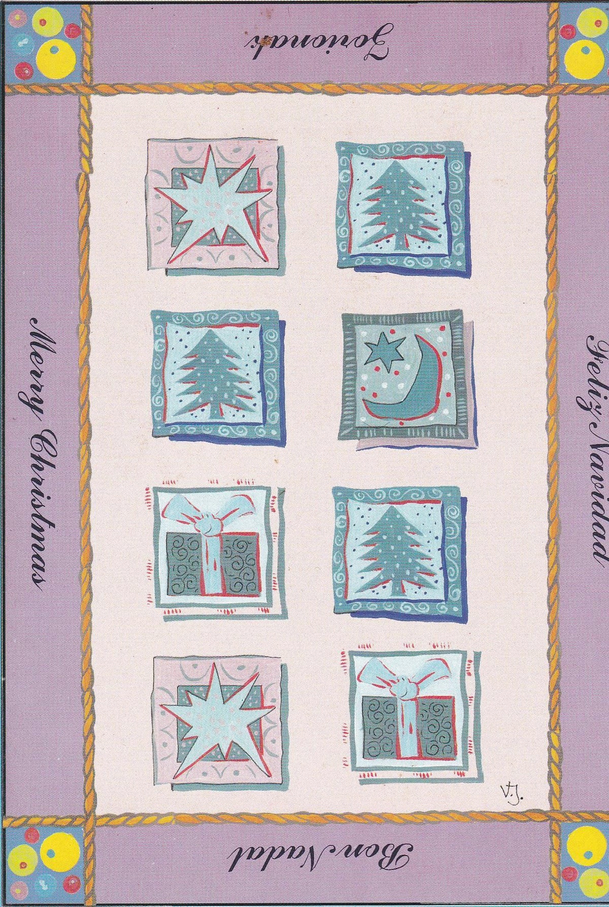 POSTAL B9335: POSTAL NAVIDEÑA MANOS MUNDI