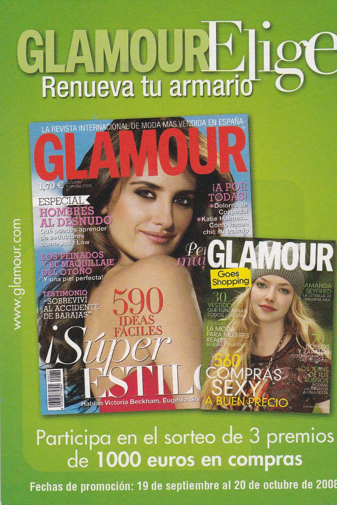 POSTAL B9383: REVISTA GLAMOUR