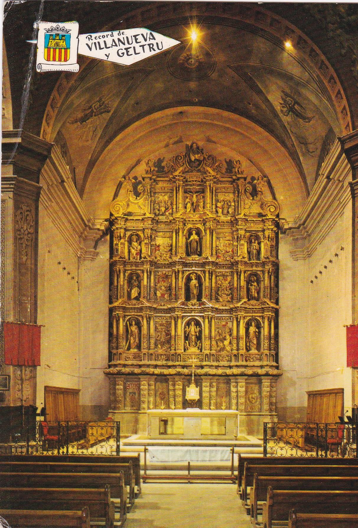 POSTAL B9389: VILANOVA I LA GELTRU: RETABLO DE LA IGLESIA STA MARIA