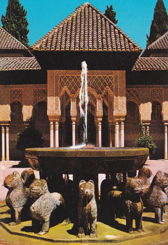 POSTAL B9491: GRANADA: LA ALHAMBRA. PATIO LEONES