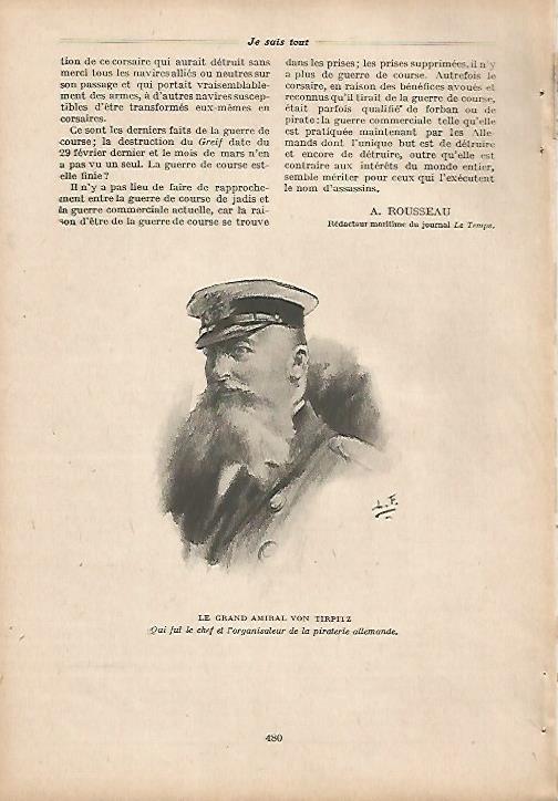 LAMINA 12035: Almirante Von Tirpitz