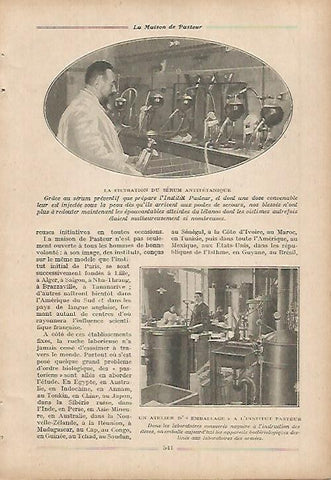 LAMINA 12066: Filtracion del serum antitetanico en el Instituto Pasteur