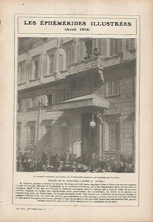 LAMINA 12081: Visita de M. Asquith a Roma
