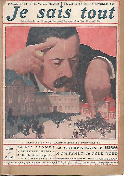 LAMINA 12089: Portada de Je sais tout del 15 de octubre de 1907