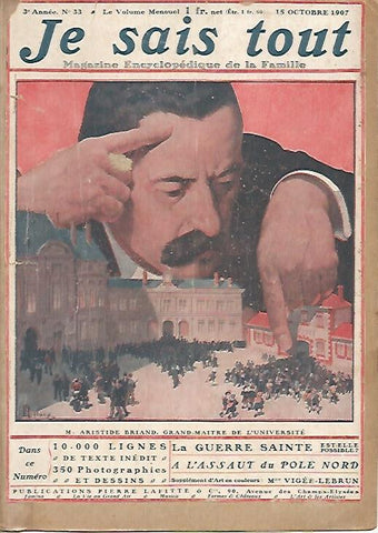 LAMINA 12089: Portada de Je sais tout del 15 de octubre de 1907