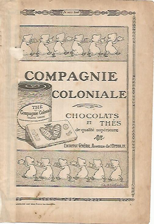 LAMINA 12090: Publicidad de Chocolate Compagnie Coloniale