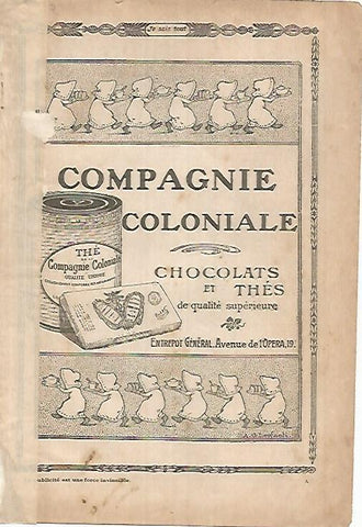 LAMINA 12090: Publicidad de Chocolate Compagnie Coloniale