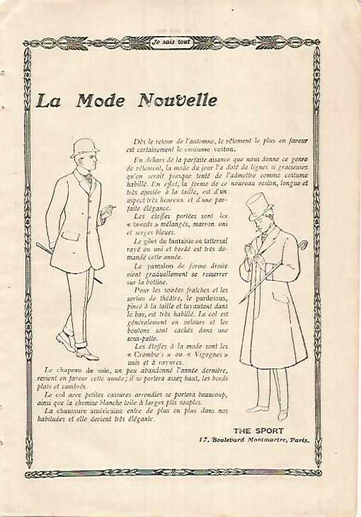LAMINA 12095: Publicidad de La Mode Nouvelle