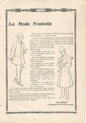 LAMINA 12095: Publicidad de La Mode Nouvelle