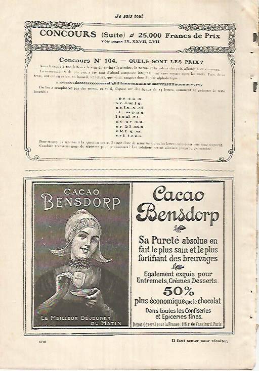 LAMINA 12097: Publicidad de Cacao Bensdorp