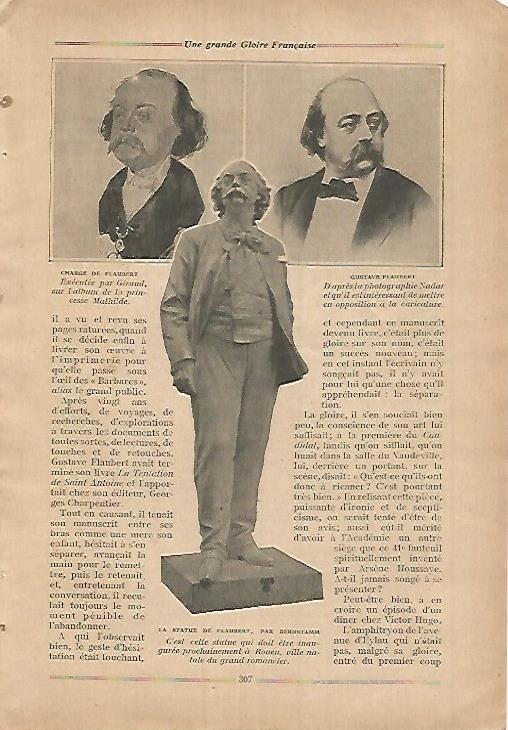 LAMINA 12113: Estatua de G. Flaubert por Bernstamm