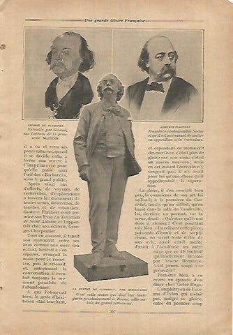 LAMINA 12113: Estatua de G. Flaubert por Bernstamm