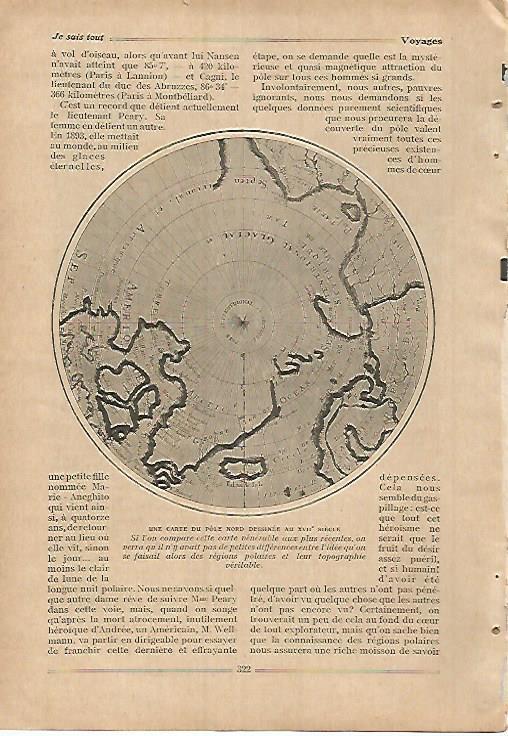 LAMINA 12120: Mapa del Polo Norte del siglo XVIII