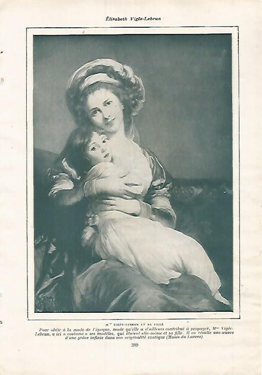 LAMINA 12150: Elisabet Vigee Lebrun y su hija