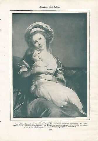 LAMINA 12150: Elisabet Vigee Lebrun y su hija