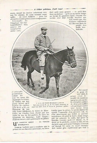 LAMINA 12160: El Principe de Gales a caballo