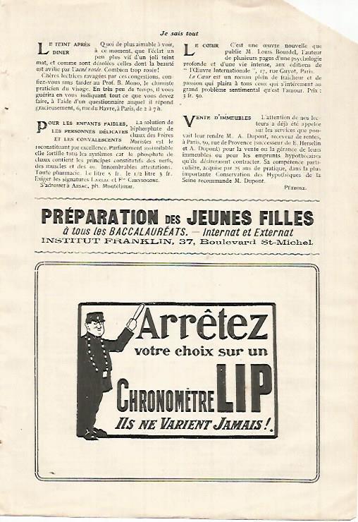 LAMINA 12175: Publicidad de Chronometre Lip