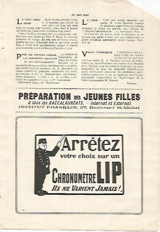 LAMINA 12175: Publicidad de Chronometre Lip