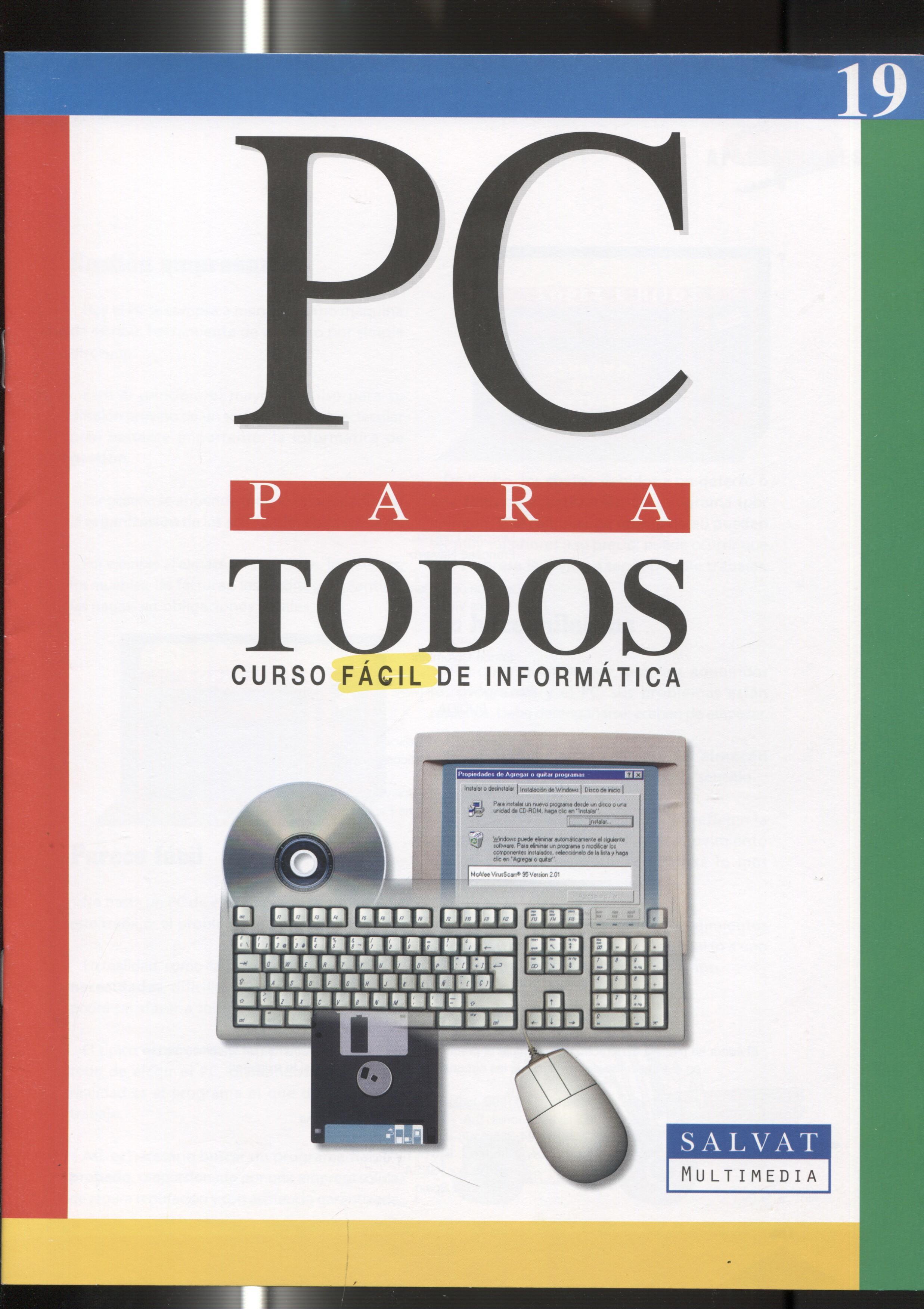 Fasciculo numero 19 del curso facil de informatica PC PARA TODOS