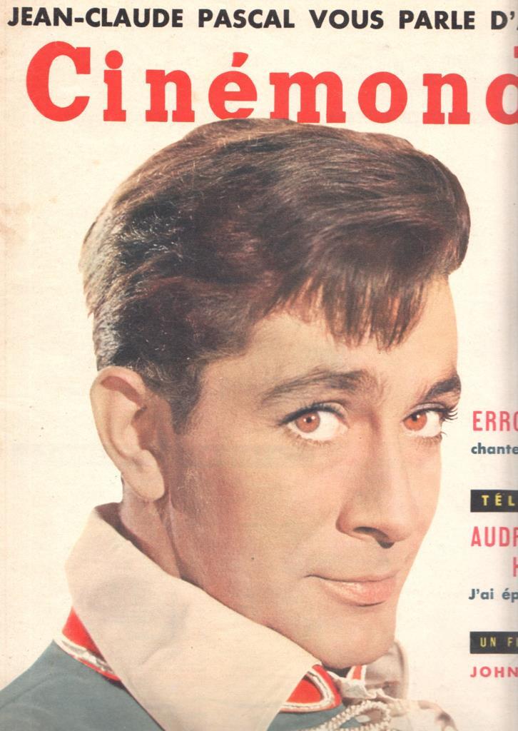 Revista Cinemonde num. 1053: Jean-Claude Pascal vous parle d'amour - Portada: Erron Flynn. Contraportada: Joan Crawford, Sterling Hayden