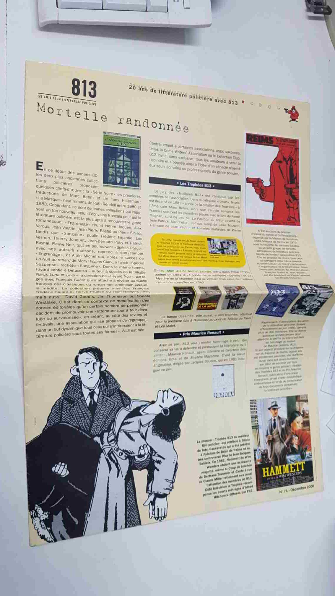 catalogo informativo: Mortelle randonne num 74 (2000). 20 ans de litterature policiere avec 813