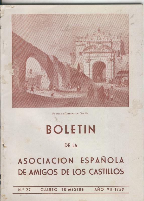 Boletin de la asociacion española de amigos de los castillos numero 27 (1959)
