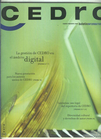 Cedro boletin informativo numero 52 (enero-febrero 2006)
