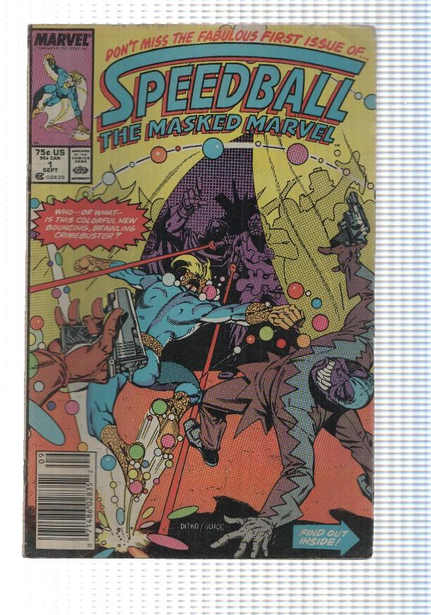 comic, Marvel: Speedball vol. 1 num 01 (October 1988) - The Masked Marvel