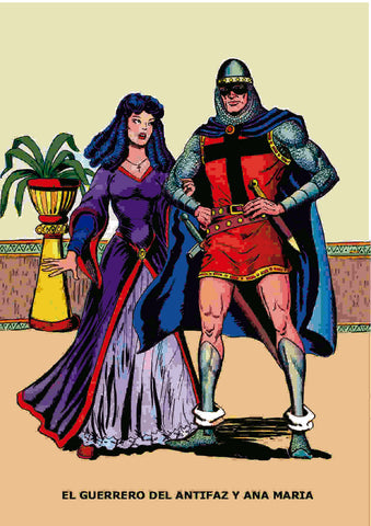 Poster DIN 4 medida 21 x 29,5 cm modelo 006 (1): El Guerrero del Antifaz y Ana Maria