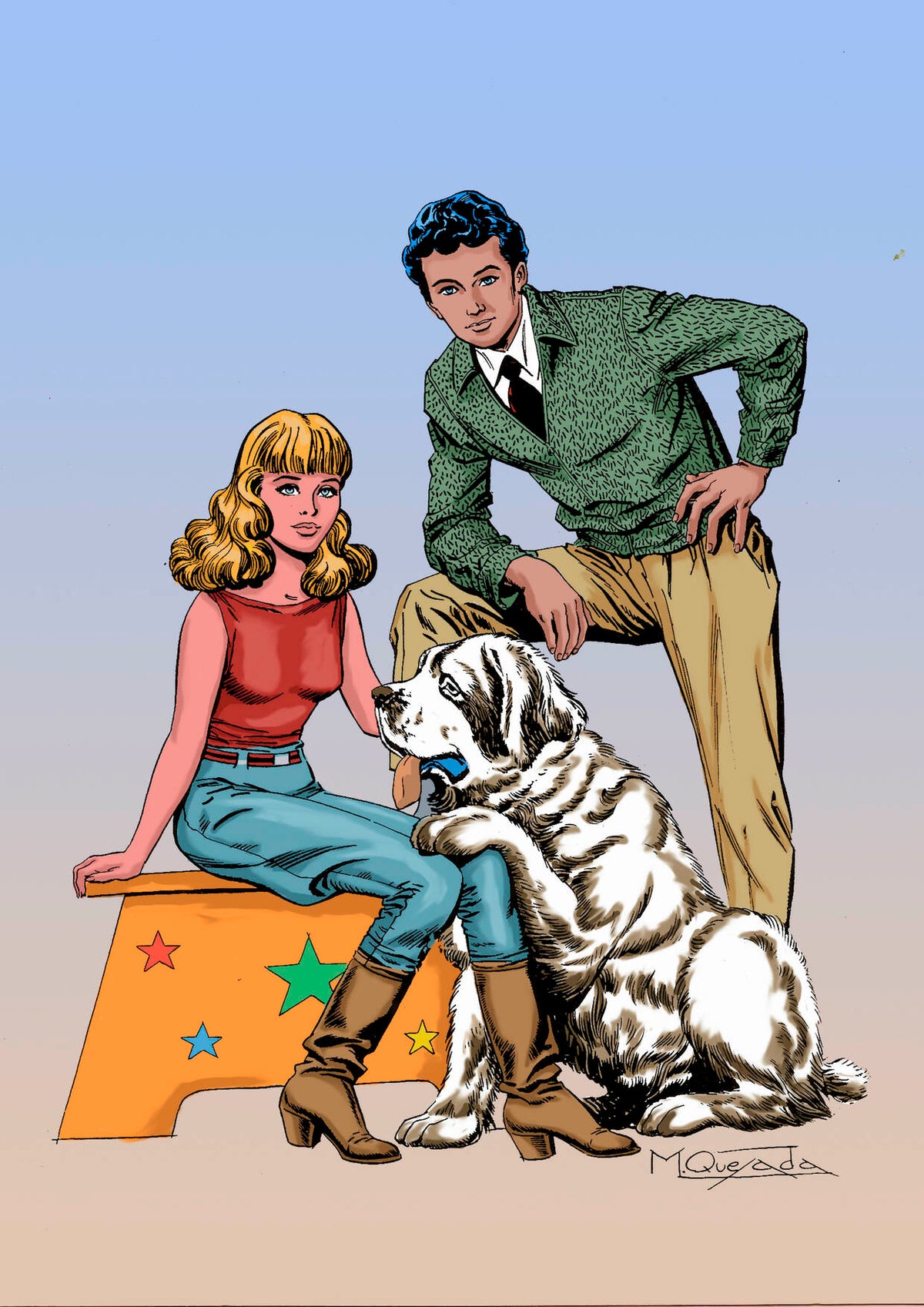 Poster DIN 4 numero 0012: Tony y Anita de Miguel Quesada serie Clasicos Españoles