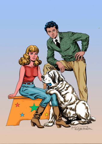 Poster DIN 4 numero 0012: Tony y Anita de Miguel Quesada serie Clasicos Españoles