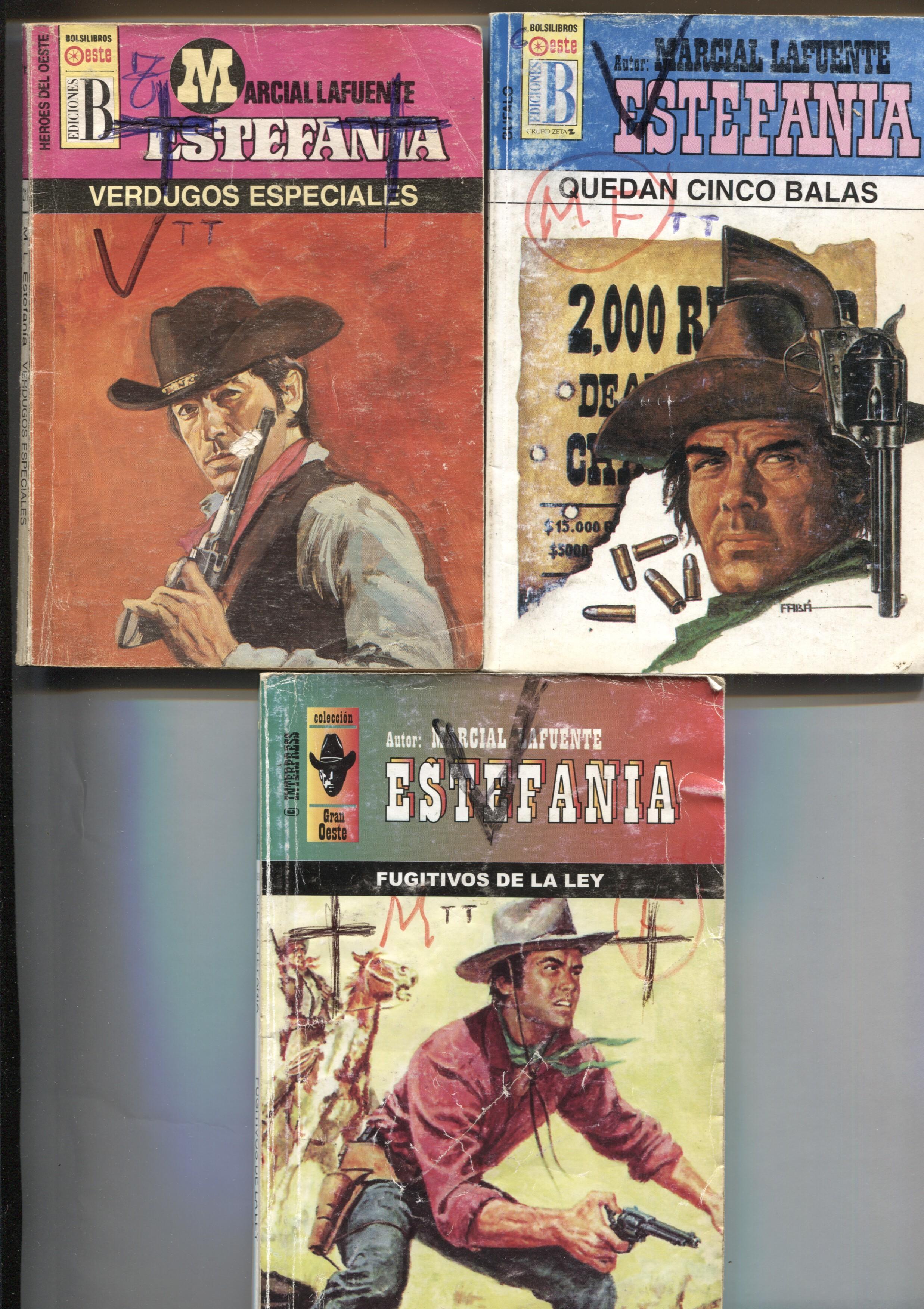Lote numero 37: 3 novelas de Marcial lafuente Estefania: El rancho fronterizo, Rod el huraño, Gran ventajista