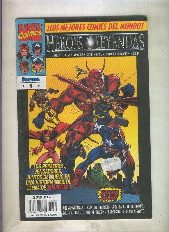 Heroes y Leyendas: Vengadores reunios (numerado 1 en trasera)