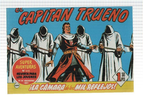 Facsimil editor desconocido de El Capitan Trueno numero 199: La camara de los mil reflejos