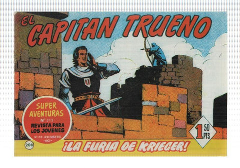 Facsimil editor desconocido de El Capitan Trueno numero 200: la furia de Krieger