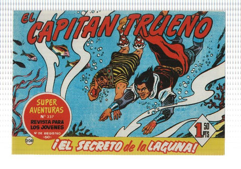 Facsimil editor desconocido de El Capitan Trueno numero 208: El secreto de la laguna