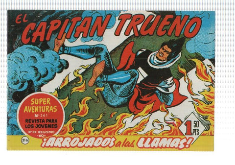 Facsimil editor desconocido de El Capitan Trueno numero 216: Arrojados a las llamas