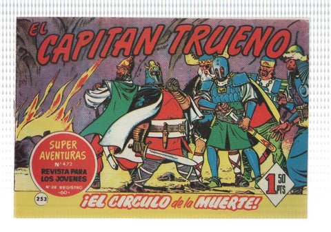 Facsimil editor desconocido de El Capitan Trueno numero 253: El circulo de la muerte