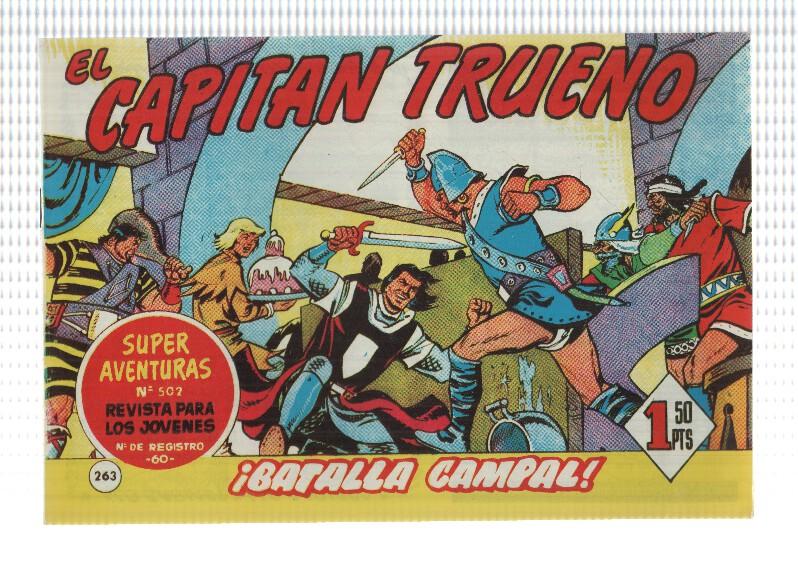 Facsimil editor desconocido de El Capitan Trueno numero 263: batalla campal