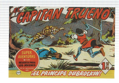 Facsimil editor desconocido de El Capitan Trueno numero 269: El principe Dubroskin