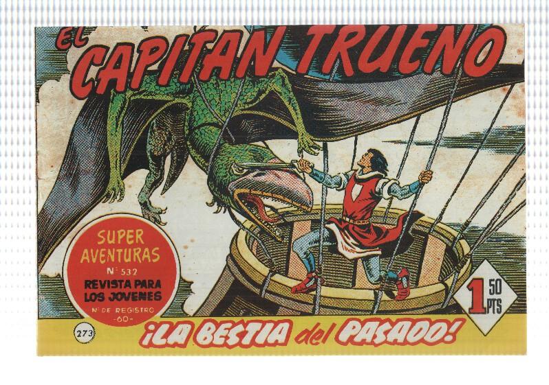 Facsimil editor desconocido de El Capitan Trueno numero 273: La bestia del pasado