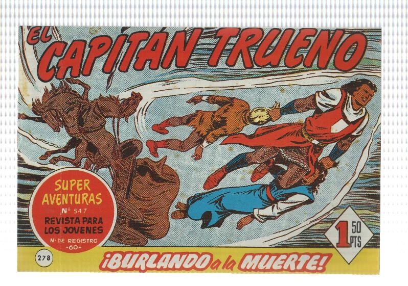 Facsimil editor desconocido de El Capitan Trueno numero 278: Burlando a la muerte