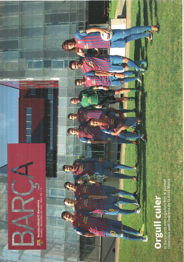 Barça num 53, Nov 2011: Revista oficial del FC Barcelona - Arribada de Cesc, fotos del primer dia