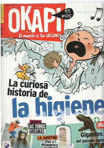 revista Okapi: num 119 nov 2012. En portada Jordi Sierra i Fabra, EnFoco Adele. Dossier: Una historia de la higiene